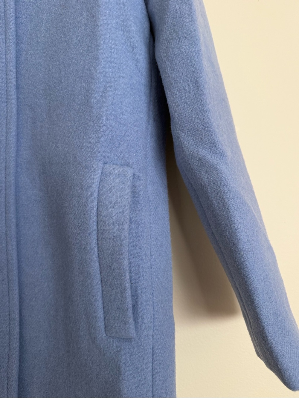 J. Crew Women's Dusty Periwinkle Button Neck Blue City Coat Size 4 New with Tags - Picture 4 of 7